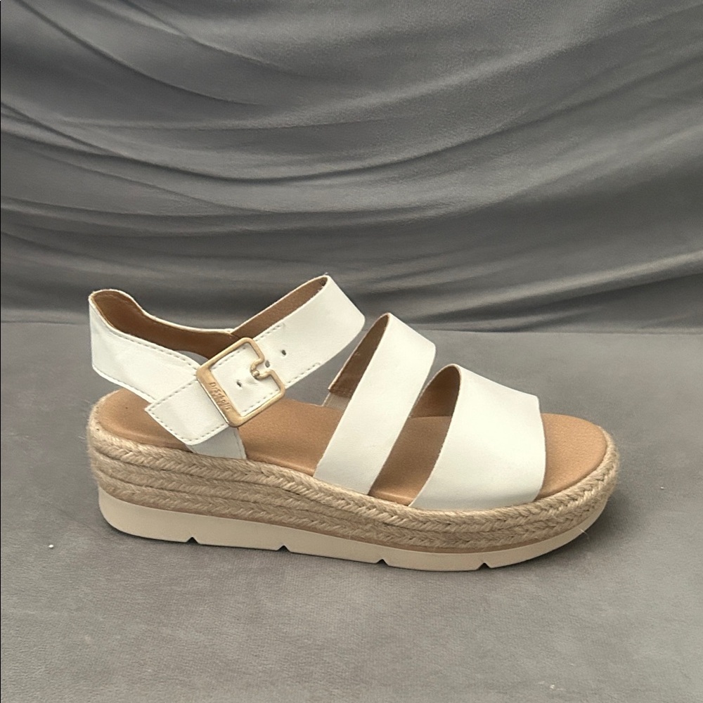 Dr Scholls White Espadrille Sandals - Picture 5 of 10
